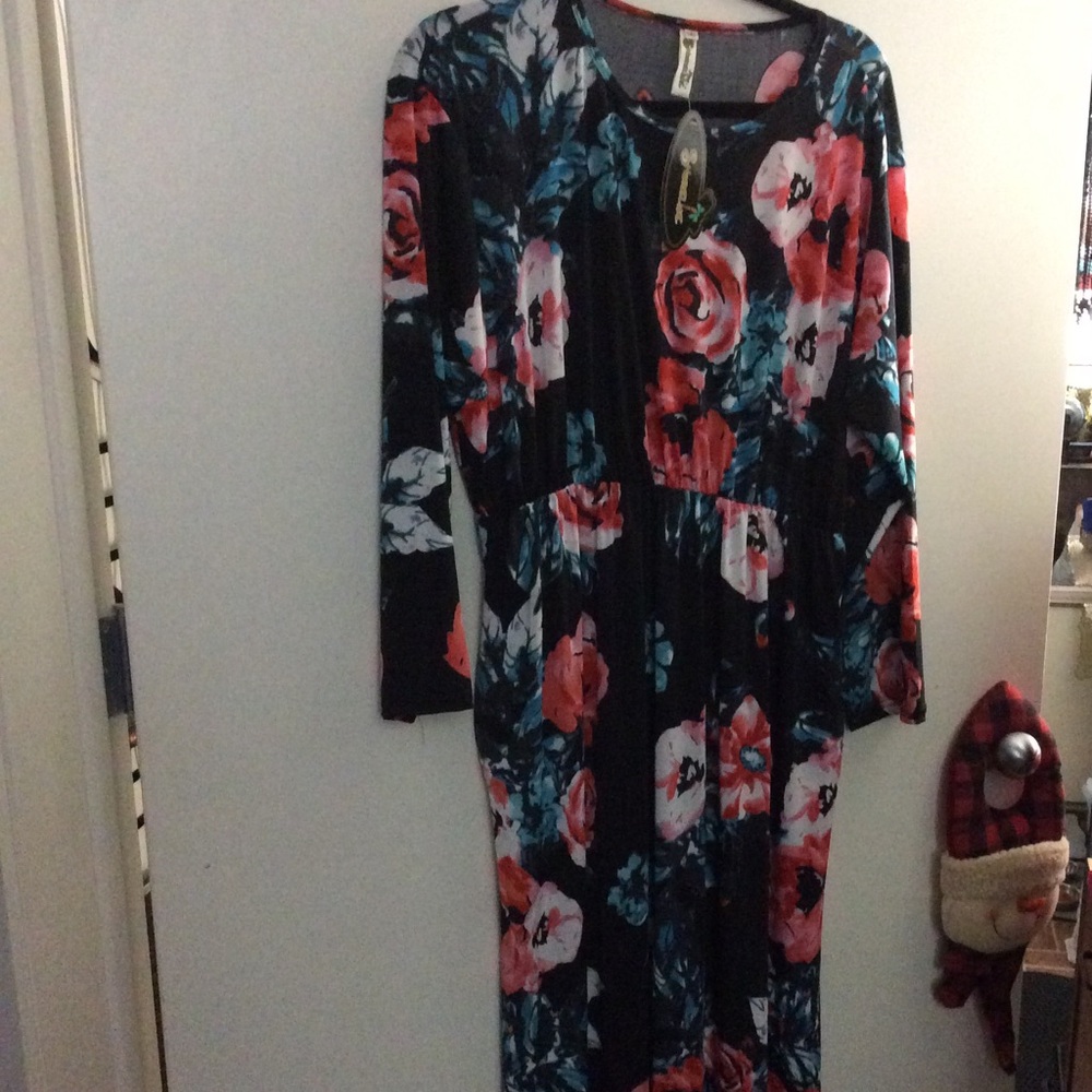 Woman’s New with tags floral print maxi dress 3X